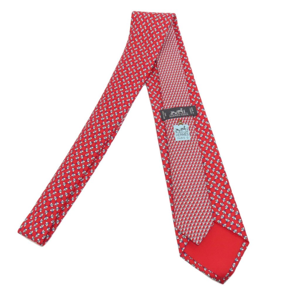 Hermes bee pattern tie silk men's HERMES - Picture 2 of 9